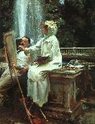 John Singer Sargent The Fountain at Villa Torlonia in Frascati china oil painting artist